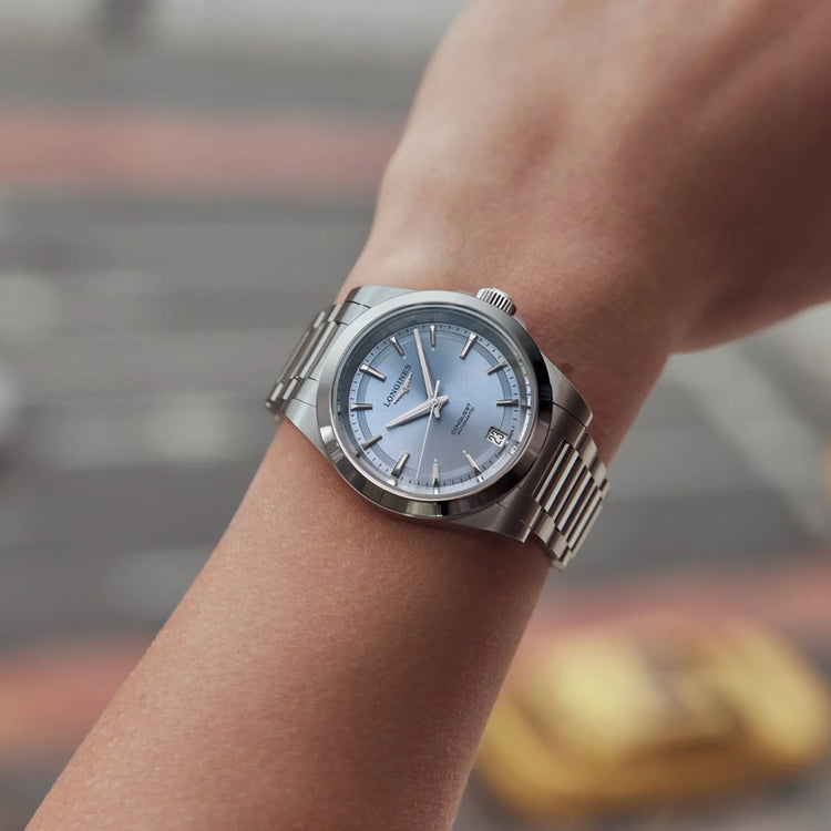 Longines orologio Conquest 34mm azzurro automatico acciaio L3.430.4.92.6 Capodagli 1937