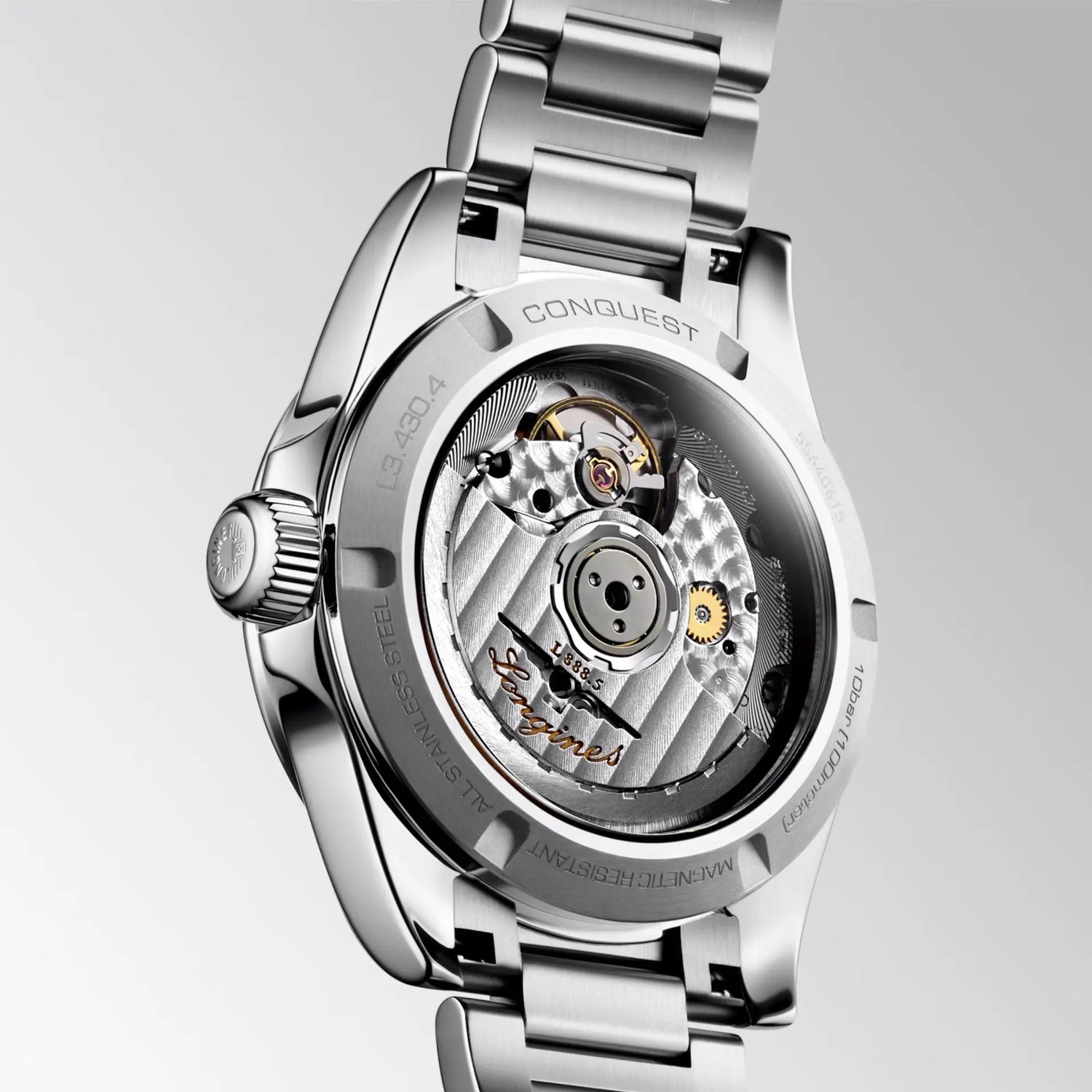 Longines orologio Conquest 34mm verde automatico acciaio L3.430.4.02.6 Capodagli 1937